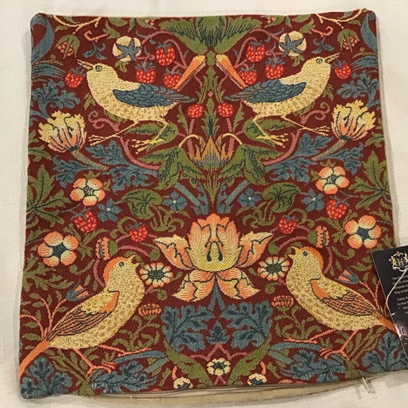 Hines of Oxford Strawberry Thief Tapestry Pillow Cover NEW - Picture 1 of 5